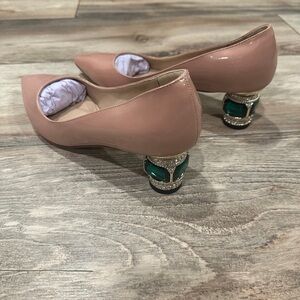 Nude Jeweled heels
